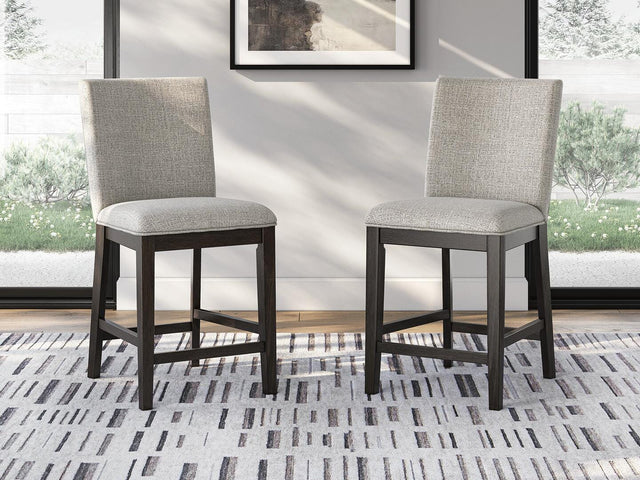 Neymorton Dark Grayish Brown Counter Height Barstool from Decor Furniture