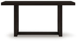 Head-on view of Neymorton rectangular dining table