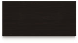 Top view of Neymorton dark grayish brown dining table surface