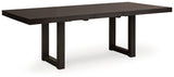 Neymorton dining table angled side without leaf