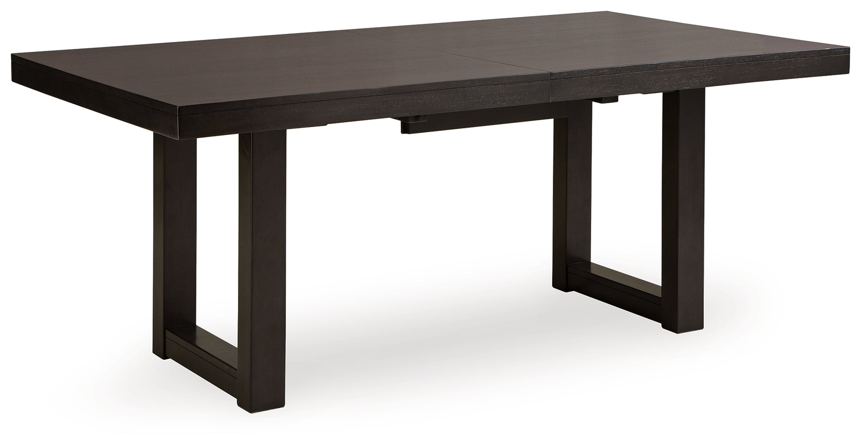 Neymorton table with leaf extended side view