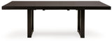 Neymorton dining table head-on front view