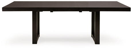 Neymorton dining table head-on front view