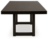 Neymorton table side view showing leg detail