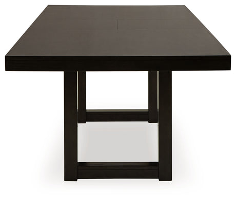 Neymorton table side view showing leg detail