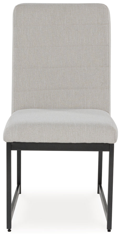Tomtyn Light Brown dining chair head-on view