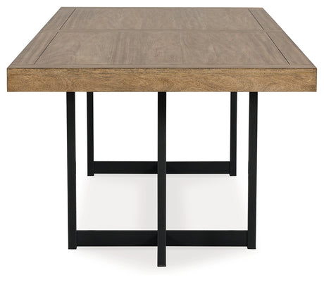 Tomtyn dining table side view showing base