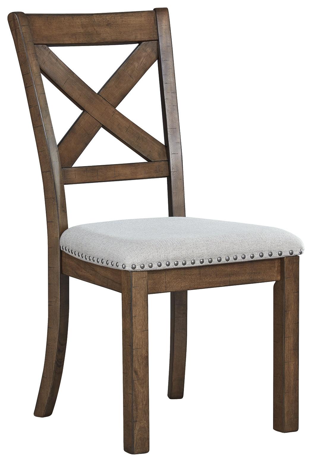 Moriville Beige Dining Chair angled side view
