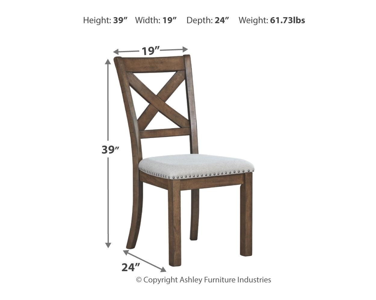 Moriville chair dimensions diagram