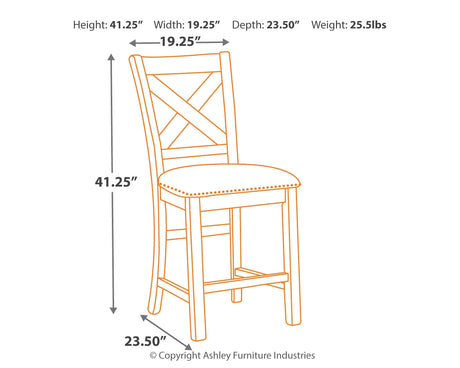 Side angle showing rustic details of the Moriville table