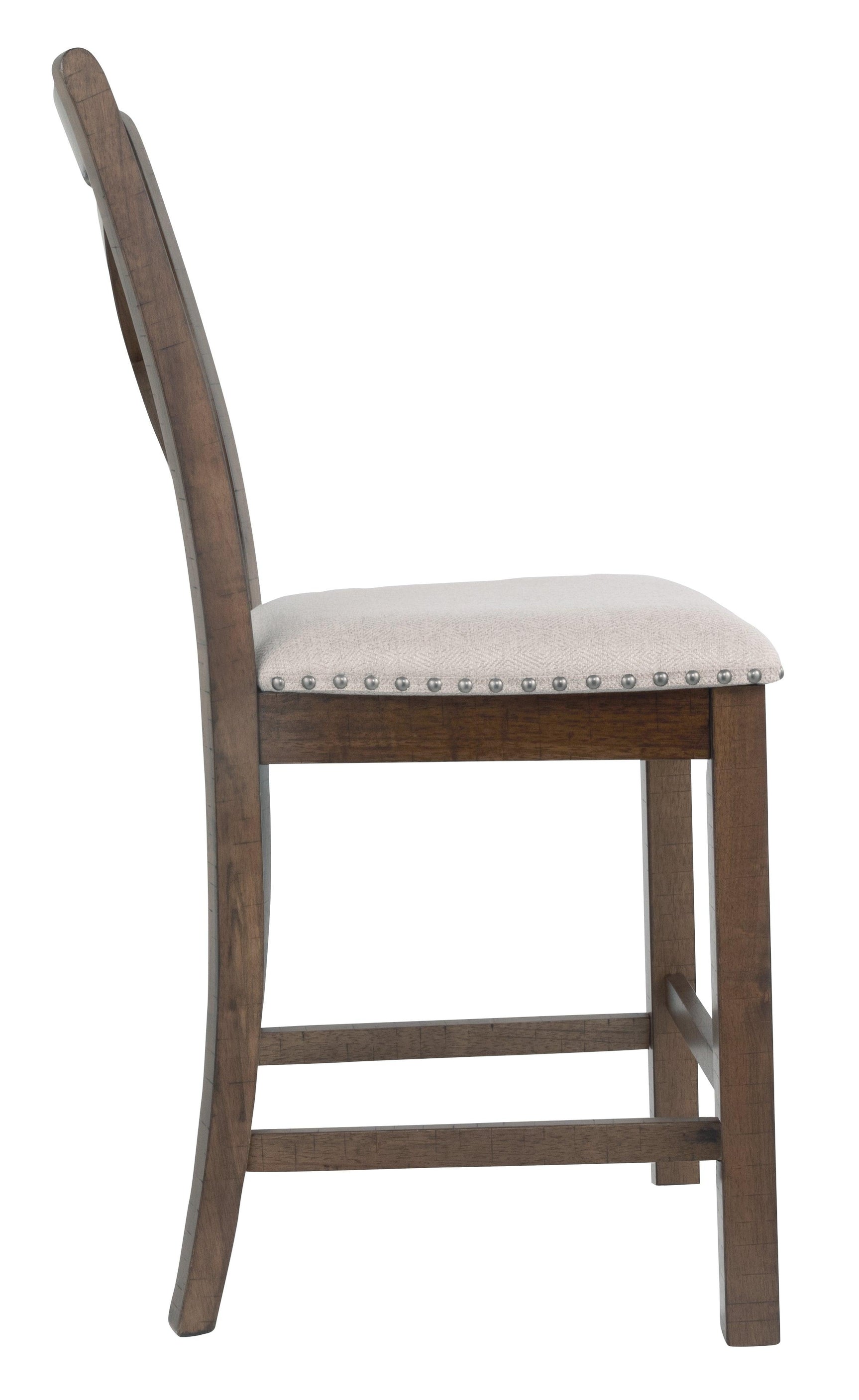 Side alternate angle of Moriville Beige Bar Stool