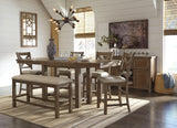 Detailed view of Moriville table hardware and base
