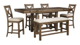 Moriville table with leaves extended