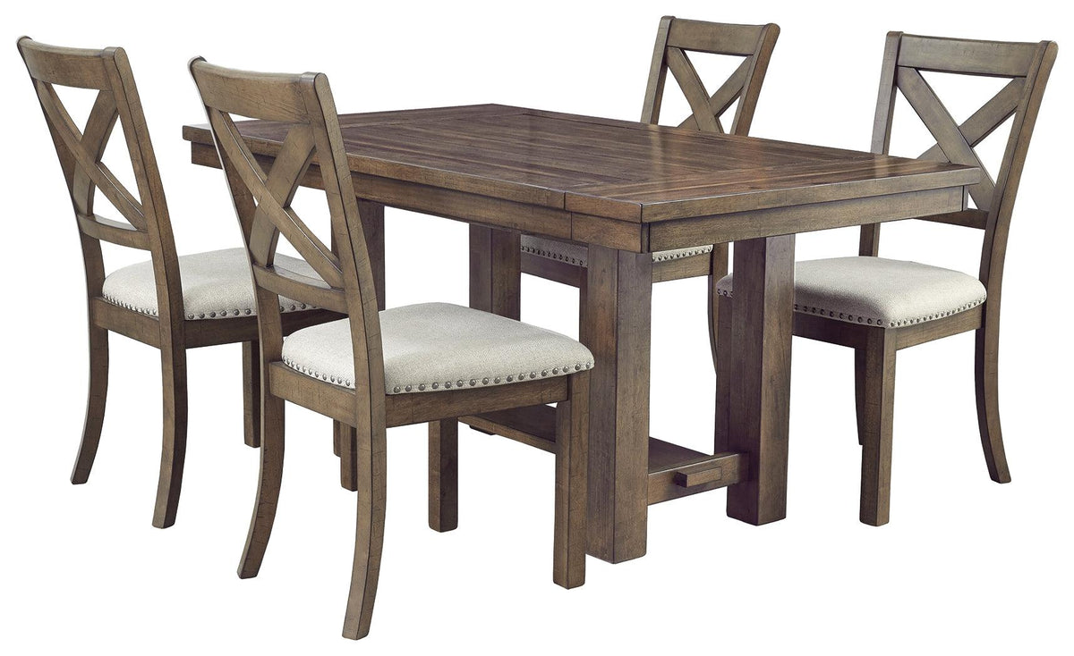 Moriville Dining Table close-up of wooden top
