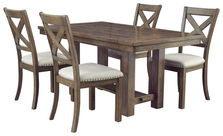 Moriville Dining Table close-up of wooden top