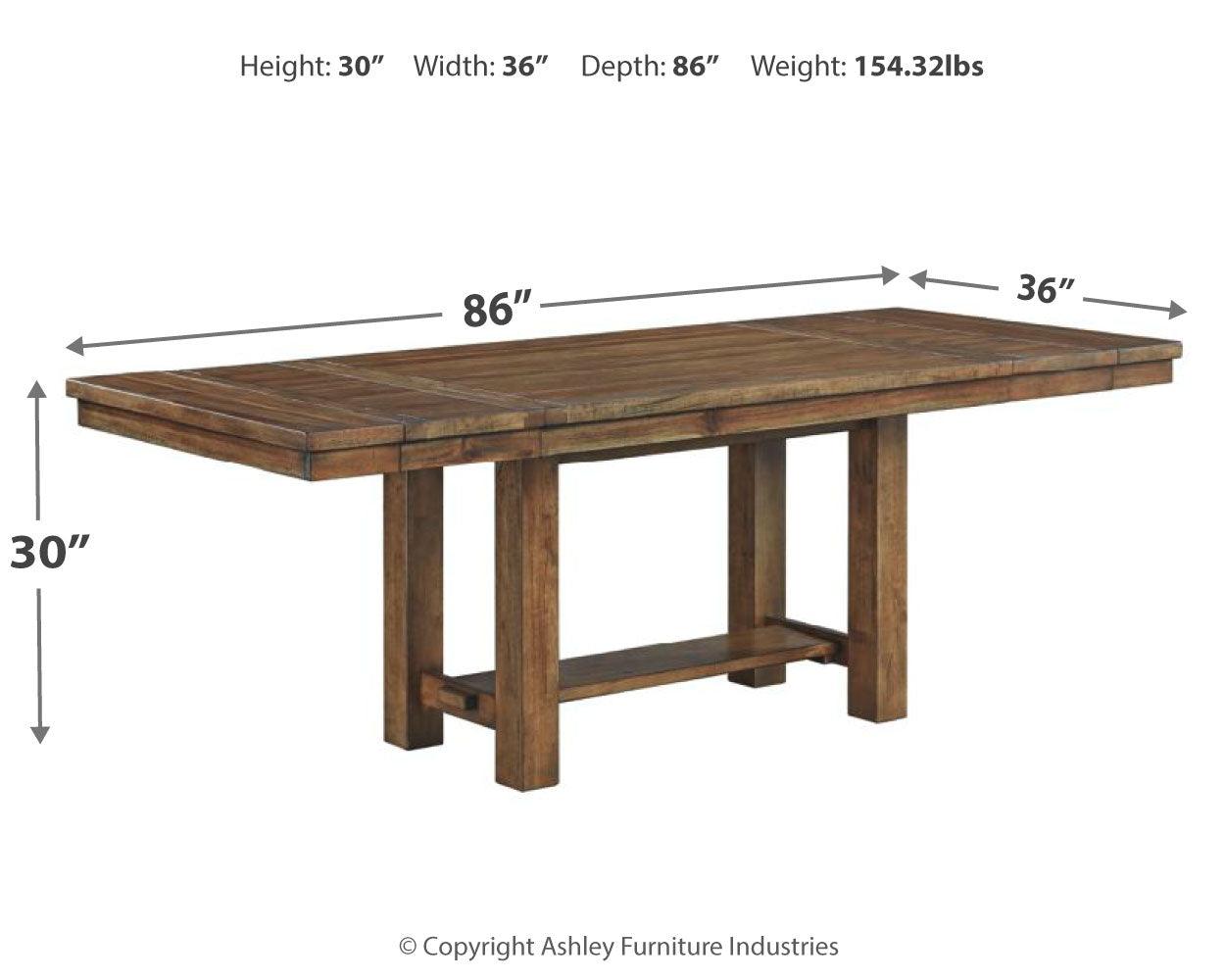 Two 12-inch extension leaves for Moriville Table