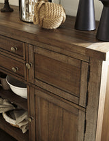 Moriville Grayish Brown Dining Server - Ella Furniture