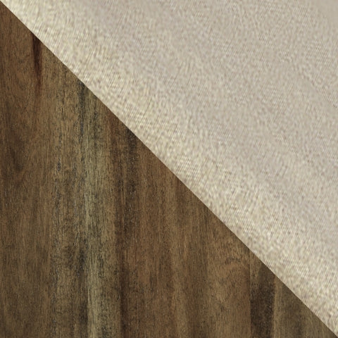 Close-up of distressed nutmeg finish on table edge
