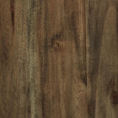 Distressed nutmeg wood finish detail on Moriville Bar Stool