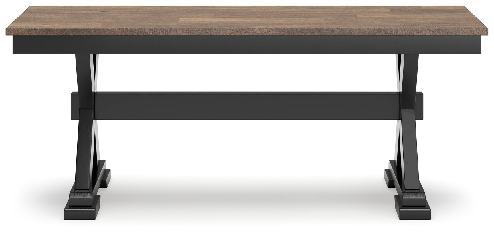 Back view of Wildenauer dining bench showing frame construction