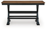 Wildenauer Brown/Black 48" Counter Height Bench