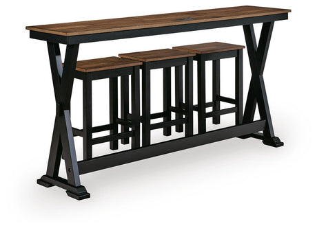 Back view of Wildenauer barstools with contoured seats