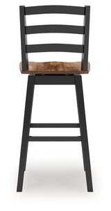 Footrest detail on Wildenauer swivel bar stool