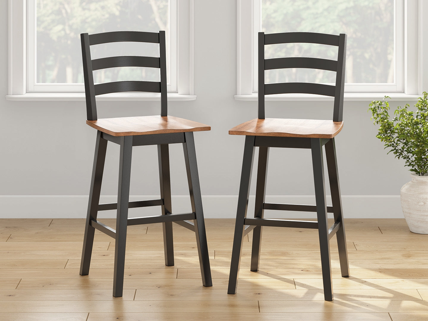 Wildenauer Brown/Black Bar Height Bar Stool