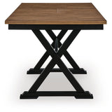 Side angle showing trestle base in satin black finish