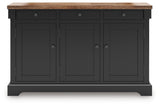 Wildenauer dining buffet front view head-on