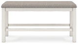 Top view of Robbinsdale antique white planked effect tabletop dining table