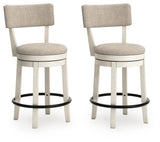 Robbinsdale Antique White Counter Height Barstool angled view