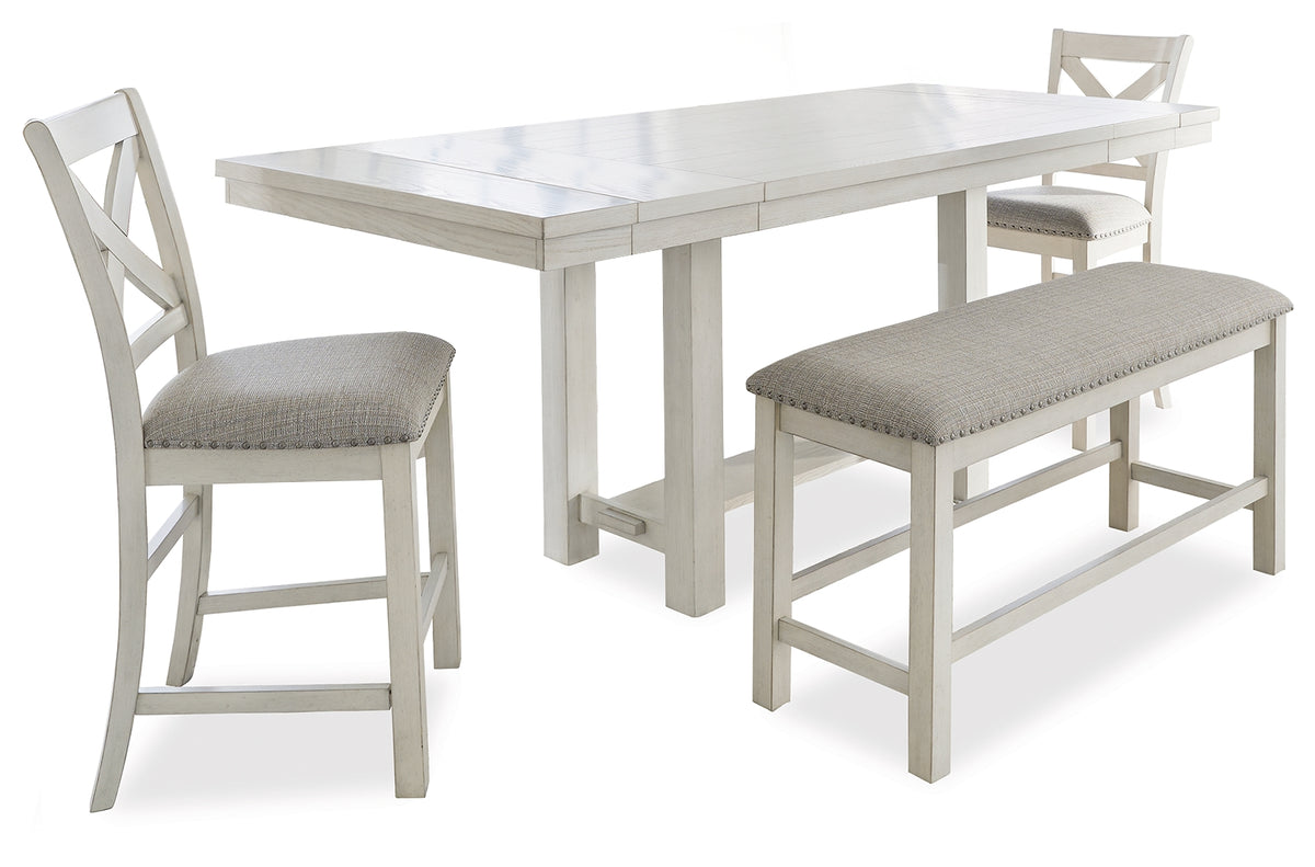 Light gray upholstered barstool side view
