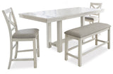 Light gray upholstered barstool side view