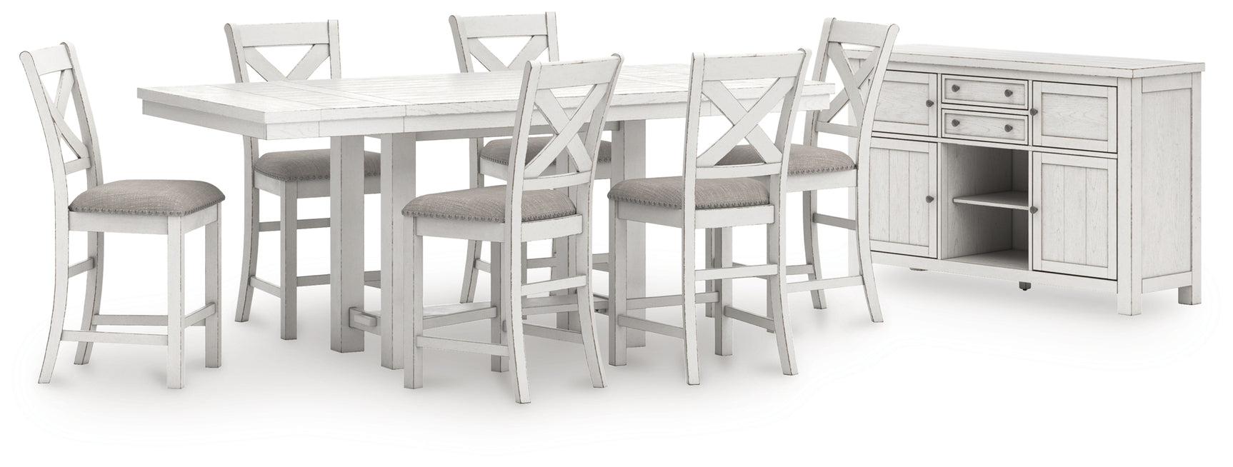 Robbinsdale dining table angled view showing planked tabletop