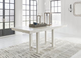 Robbinsdale Antique White Counter Height Dining Table and 4 Barstools