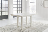 Robbinsdale Antique White Counter Height Dining Table and 4 Barstools