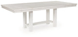 Robbinsdale Dining Extension Table, head-on view with leaves