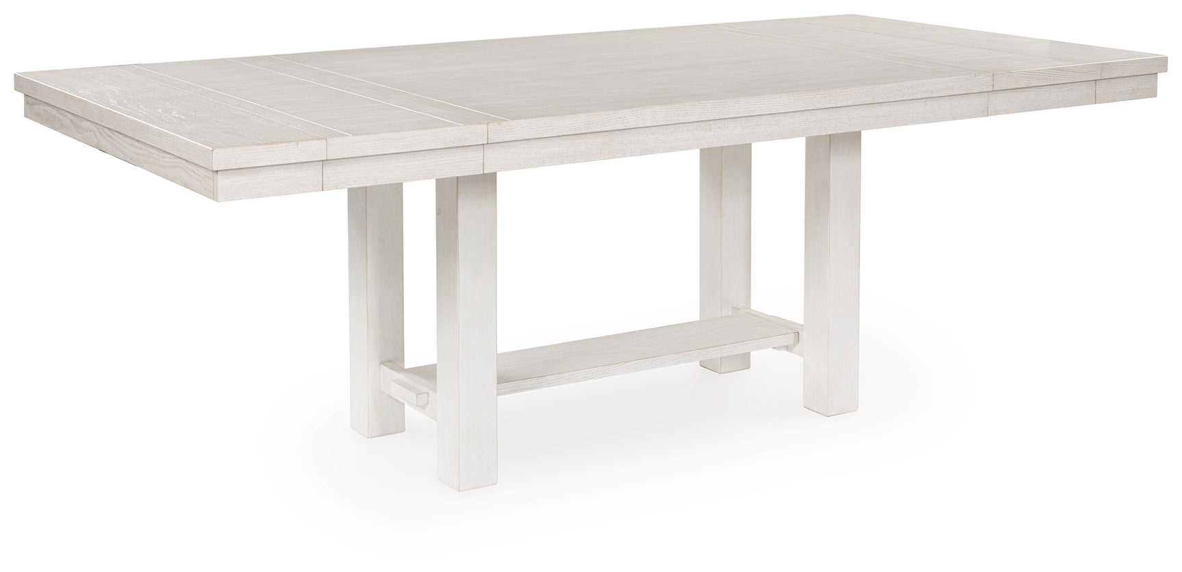 Robbinsdale Dining Extension Table, head-on view with leaves