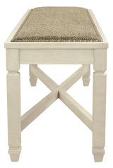Side profile of Bolanburg Two-Tone Dining Bench