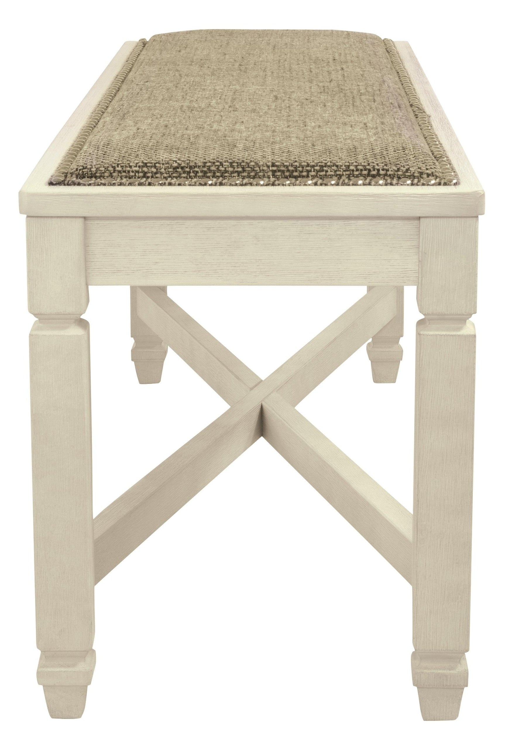 Side profile of Bolanburg Two-Tone Dining Bench