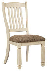 Bolanburg Two-Tone Dining Chair side profile highlighting solid wood frame