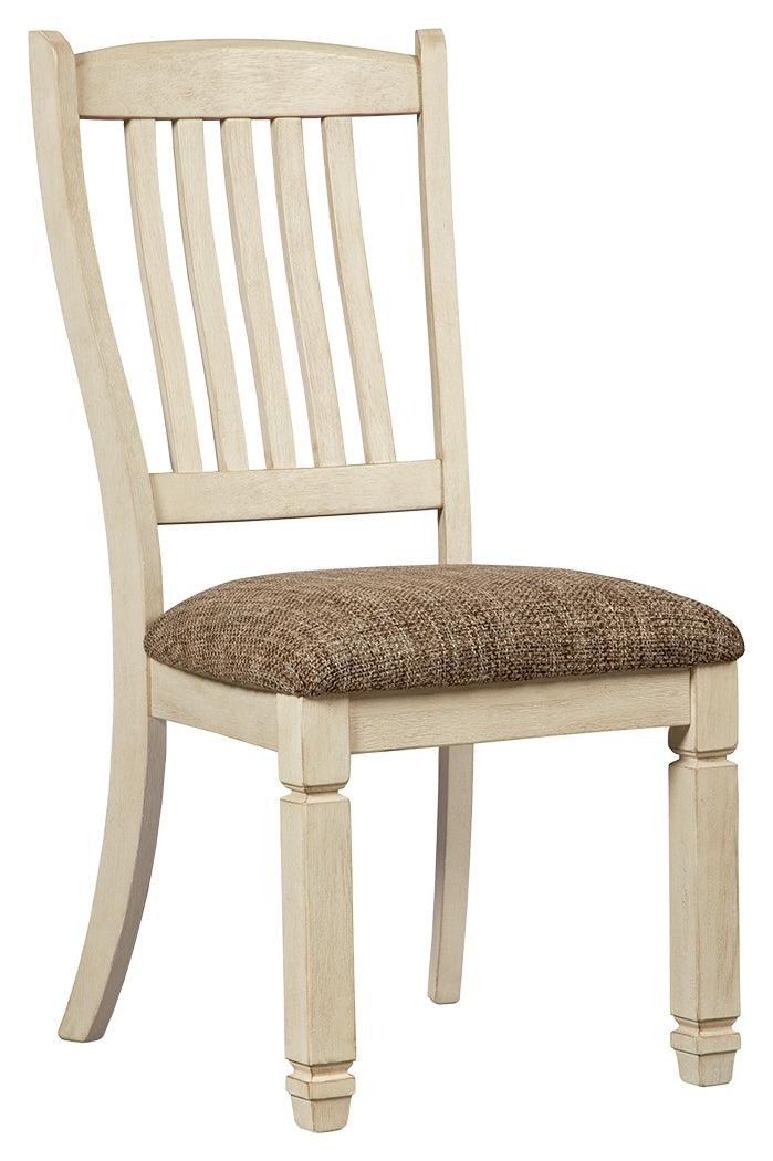 Bolanburg Two-Tone Dining Chair side profile highlighting solid wood frame