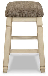 Side profile of Bolanburg Two-Tone Bar Stool showing footrest