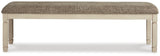 Bolanburg Two-Tone 65 inch dining bench head on view