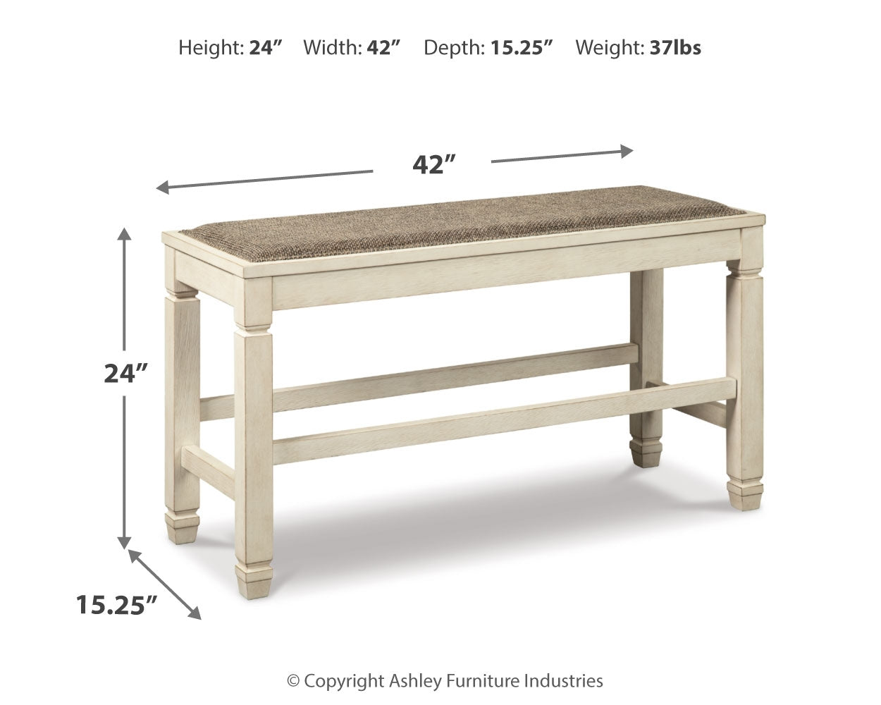 Dimension diagram of dining table
