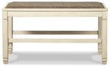 Front side view of Bolanburg counter height dining table