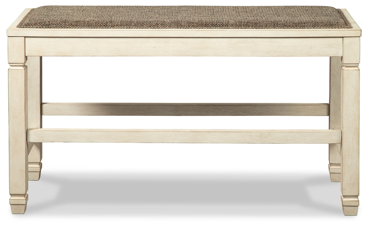 Front side view of Bolanburg counter height dining table
