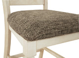 Bolanburg Two-tone Counter Height Bar Stool close-up showing fabric weave and finish
