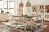 Bolanburg Two-Tone Dining Chair side angle with upholstered seat